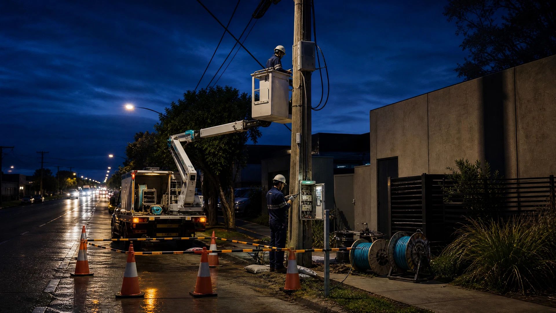 Level 2 ASP service connection and consumer-mains upgrade with controlled site access
